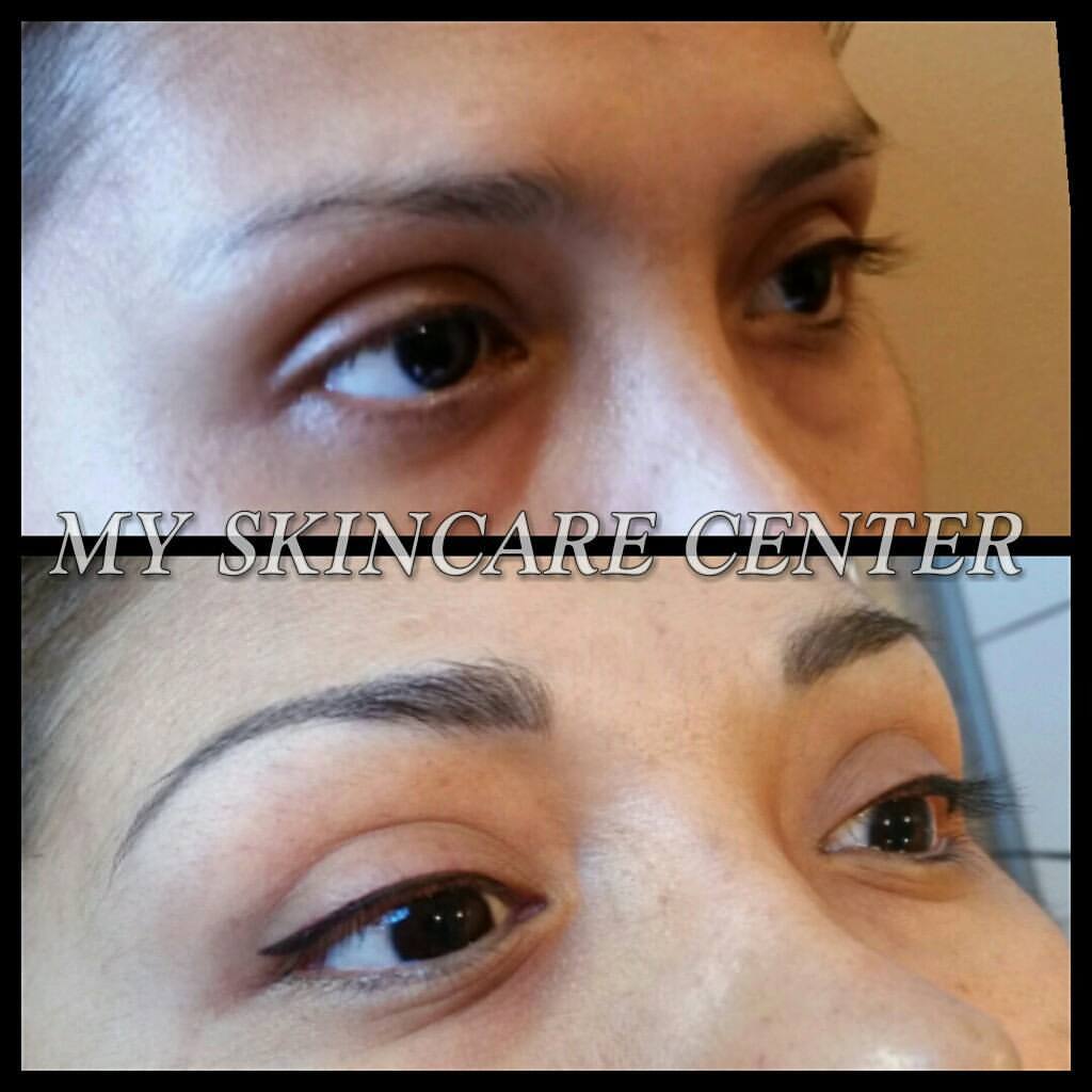 Permanent Makeup Eyebrows before & after