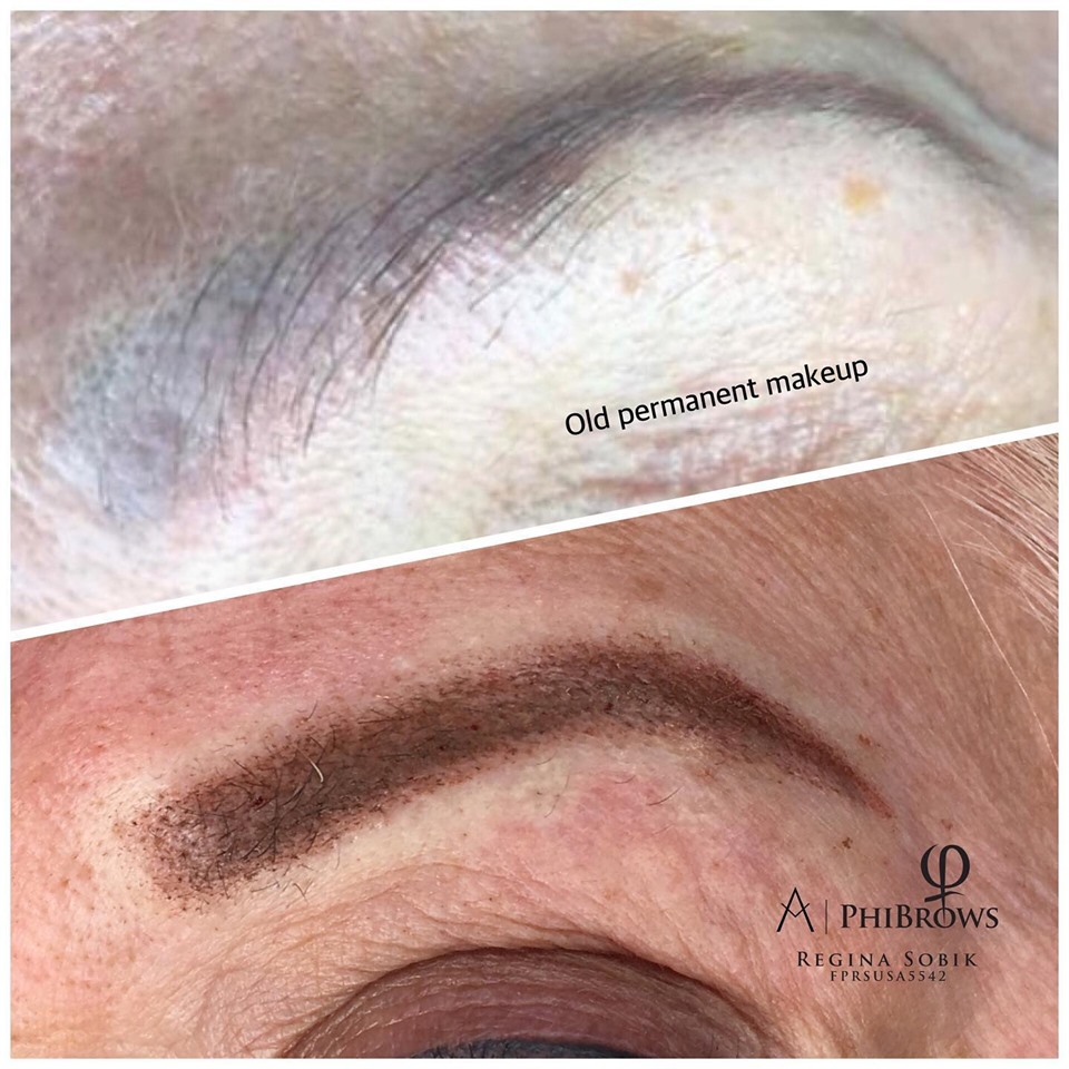 Microblading Ombre Brows before & after