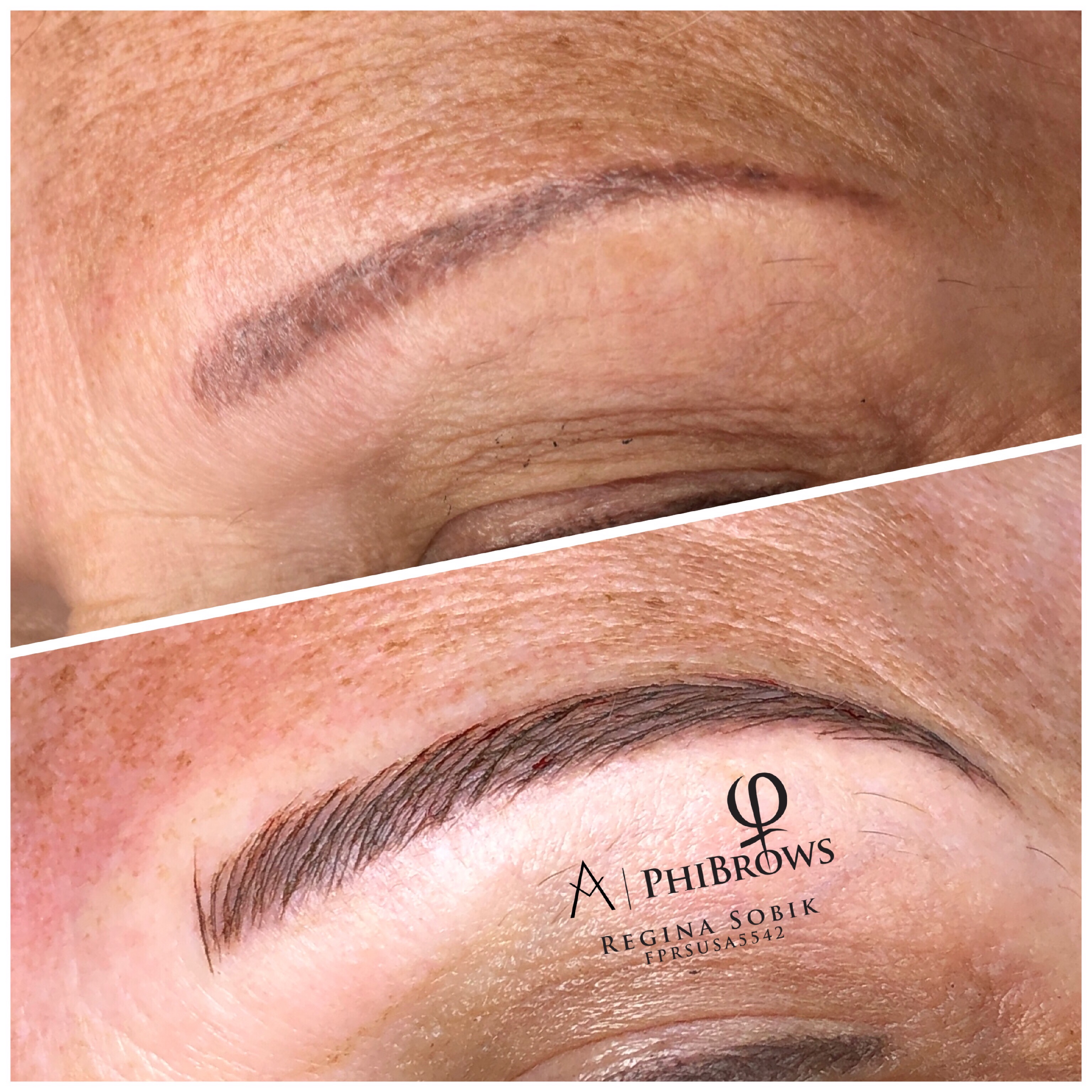 Microblading touchup after 2 years 
